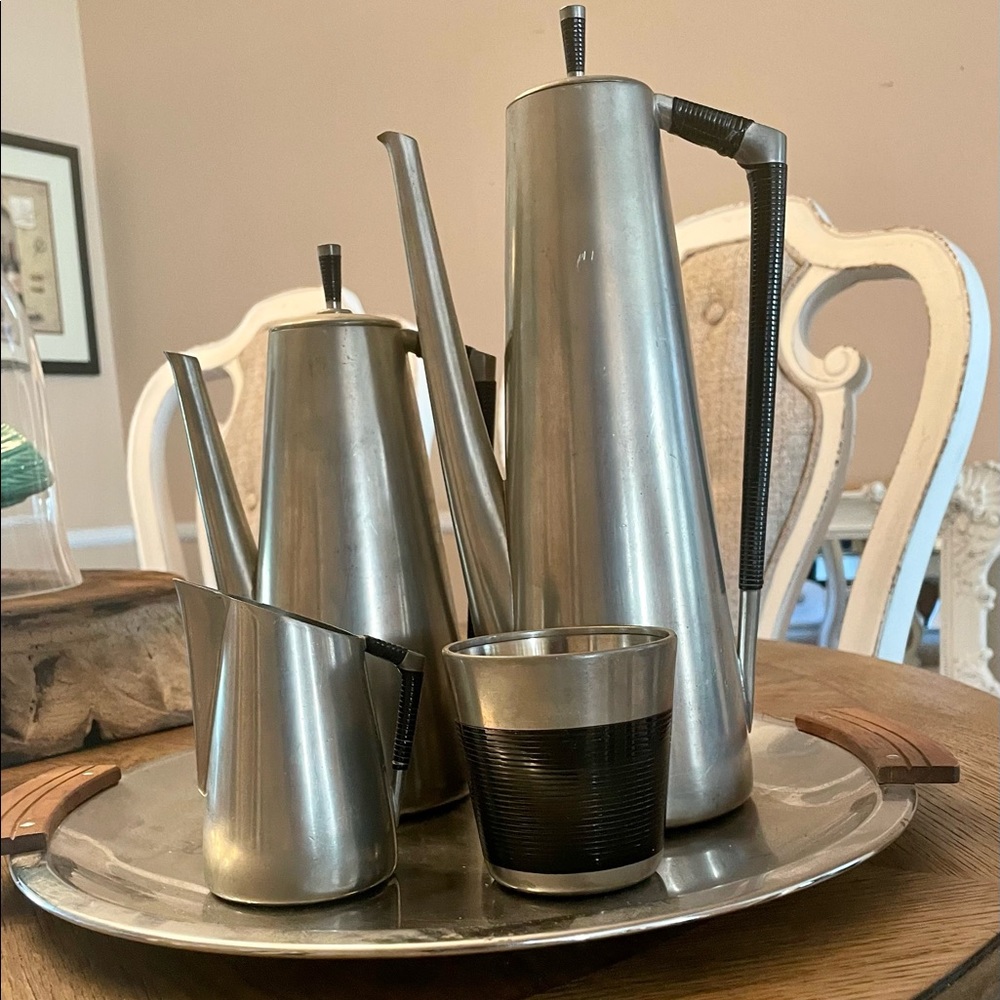 Pewter Mid Century Coffee Set